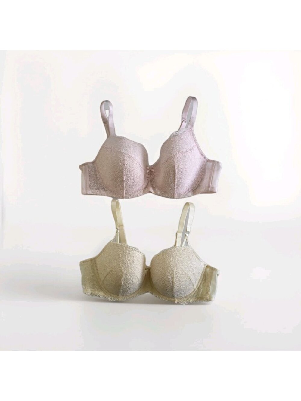 Deesse Penningtons Bra 40D Lot of 2 Plus Size Curvy Lace Adjustable Straps Wired